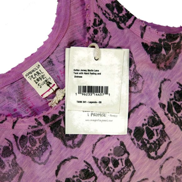 Magnolia Pearl Lana Skulls Tank-Legends Top 341, NWT, OSFM - Picture 10 of 10